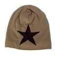 thumbnail image 3 of Xfvqtps Mens Beanie Knitting Crochet Sport Style Star Print Slouchy Vintage Stretch Windproof Coldproof Outdoor Fall Winter Warm Soft Skull Cap Khaki, 3 of 5