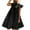 Black, variant on gakvbuo Summer Dresses For Women 2024 Vacation Trendy Tank Dresses Women's Summer Fashion Casual Round Neck Solid Ruffle Loose Dress
