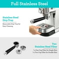Casabrews Espresso Machine with Milk Frother Steam Wand, 20 Bar Pump Stainless Steel