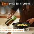 thumbnail image 3 of TrendPlain Dispensador de Aceite de Vidrio 16oz con Atomizador, Pulverizador de Aceite de Oliva para Cocina con Etiquetas, Tapa Verde, 3 of 4