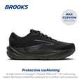 thumbnail image 2 of Zapatillas Brooks Ghost Max 3 Mujer Negro 10.5 Extra Ancho, 2 of 6