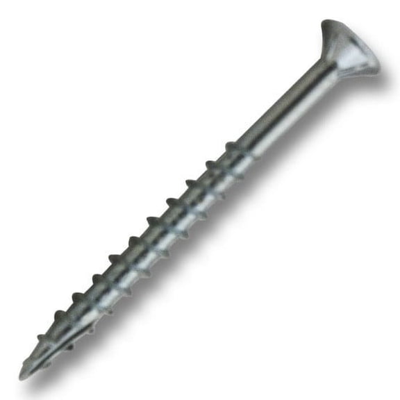#8 x 2 in. Zinc Square Drive Flat-Head Coarse Thread with Nibs Self-Tapping 1000 Per Box