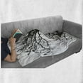 thumbnail image 6 of Nature Soft Flannel Fleece Throw Blanket, Leafless Autumn Fall Tree Branches Tops Oak Forest Woodland Season Eco Theme, Cozy Plush for Indoor and Outdoor Use, 60" x 80", Black and White, by Ambesonne, 6 of 6