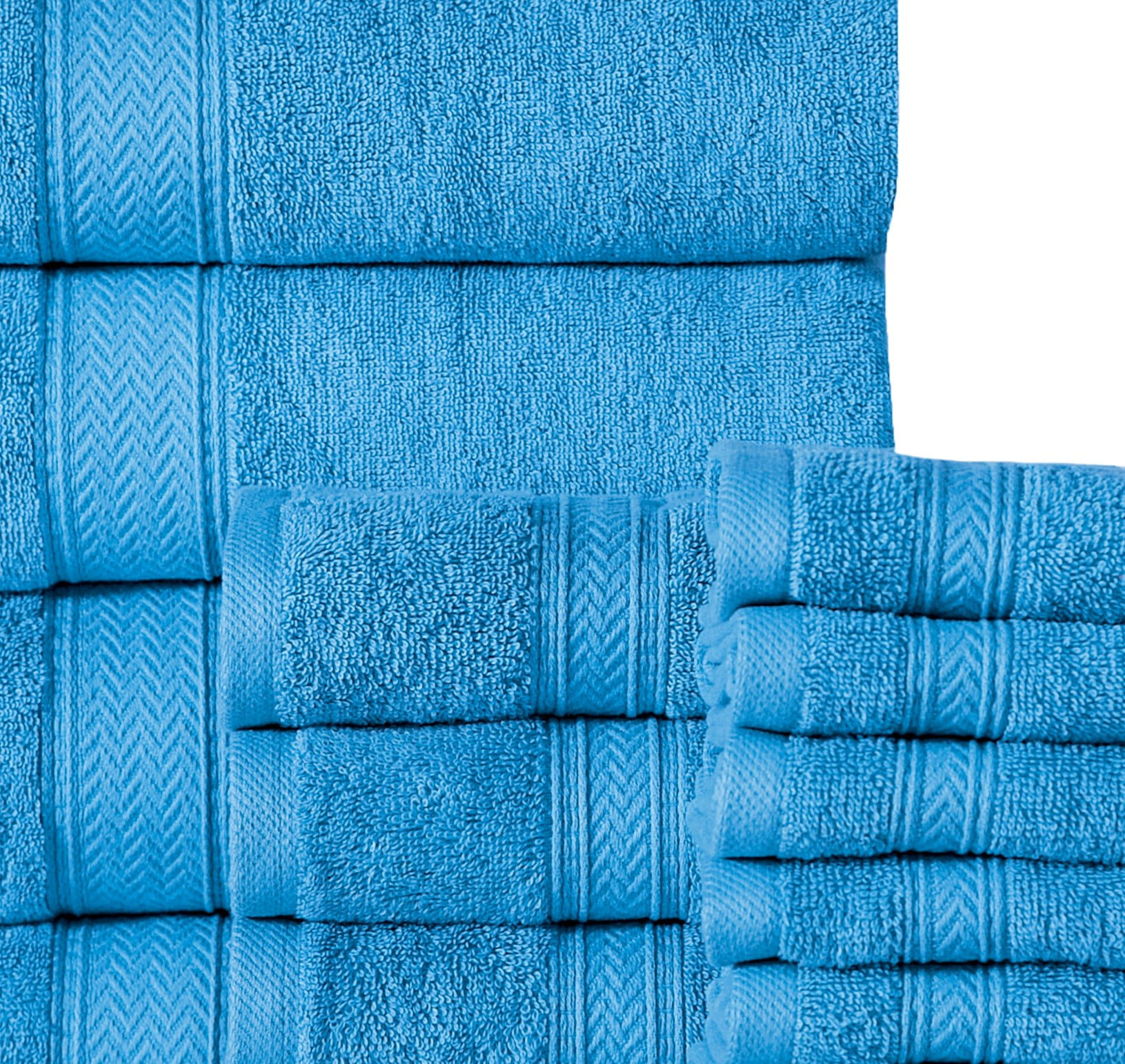 Addy Home Best Value 16PC Bath Towel Set (2 Bath, 4 Hand & 4 Wash