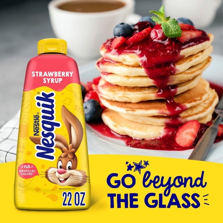 Nesquik, Strawberry Syrup, 22 oz, For Milk or Ice Cream - Walmart.com
