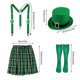 thumbnail image 3 of Saint Patrick's Day Costume Set Over Knee Socks Plaids Apron for Man Adult, 3 of 5