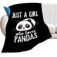 thumbnail image 2 of Panda Blanket Cute Panda Plush Throw Blanket Super Soft Cozy Warm Fleece Just A Girl Who Loves Panda Bedding Blanket Gifts for Kids Girls Boys Women 60"X80", 2 of 6