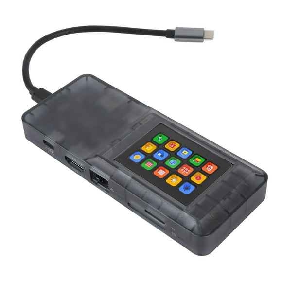 Docking Station, 3 USB Ports 8 in 1 USB C Hub Adaptive 10 100M Ethernet Fast Transfer Speed for Travel