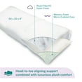 thumbnail image 4 of Sleep Innovations Embrace Memory Foam Body Pillow with Hypoallergenic Cover, White 1'8" x 4'6", 4 of 6