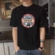 thumbnail image 3 of Camiseta de hombre con cuello redondo, dibujos de anime, estampado de Katoen, bordado, ropa de calle gráfica, camisetas para hombre, ropa superior, blanca, XL, Kpop, genial, S, 3 of 5