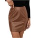 thumbnail image 1 of Moda mujer sexy fiesta color sólido delgado cuero fiesta club mini falda Pompotops qwe12653, 1 of 9