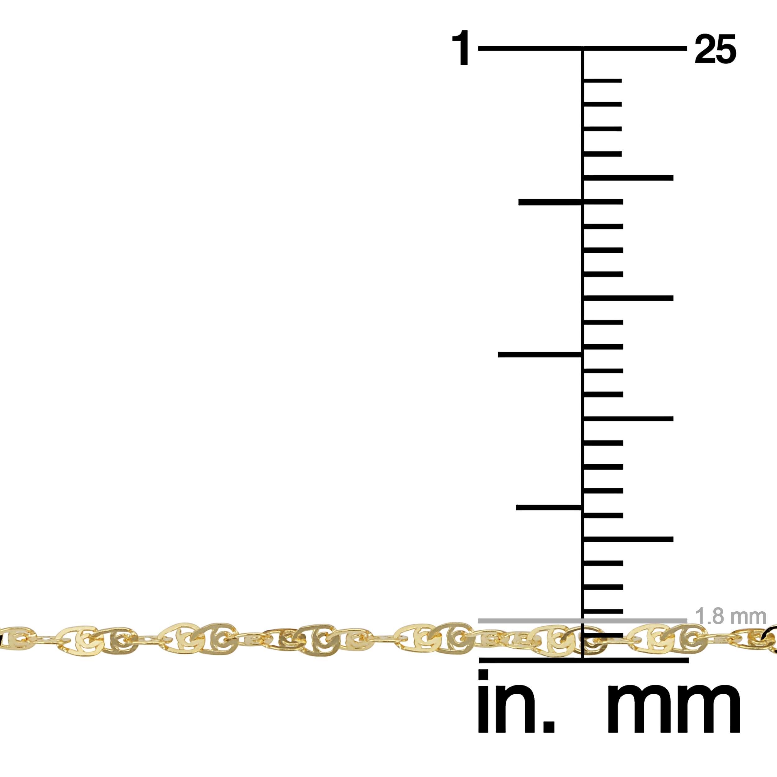 KoolJewelry 10k Yellow Gold Flat Twisted Love Link Anklet (1.85 mm, 10 inch)