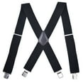 thumbnail image 2 of INTBUYING 2 PCS Mens Braces Suspenders Black X-shape Biker Snowboard Trousers Clamps Wide 2", 2 of 5
