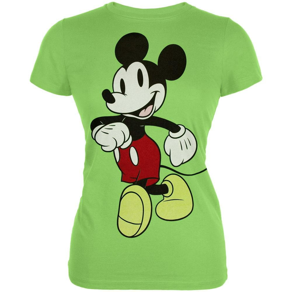 Mickey Mouse - Mickey Mouse - Full Pose Juniors T-Shirt - Walmart.com ...