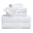 thumbnail image 2 of Market & Place 100% Cotton Textured 6-Piece Bath Towel Set, White, 2 of 6