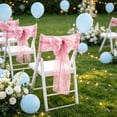 thumbnail image 6 of Homellea Sheer Organza Chair Sash, Reusable Long Bow Ribbon Tie for Wedding Reception, Banquet, Birthday, Baby Shower, Hotel and Restaurant Chair Back Decor, 108.26 x 6.69 Inch, Pink, 6 of 6