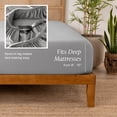 thumbnail image 6 of Bare Home Bamboo Fitted Sheet - Made from Rayon Fibers - Deep Pockets - Soft, Cooling & Breathable - Queen, Light Gray, 6 of 9