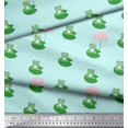 thumbnail image 2 of Soimoi Velvet Fabric Lotus & Frog Kids Print Fabric by Yard 58 Inch Wide, 2 of 3