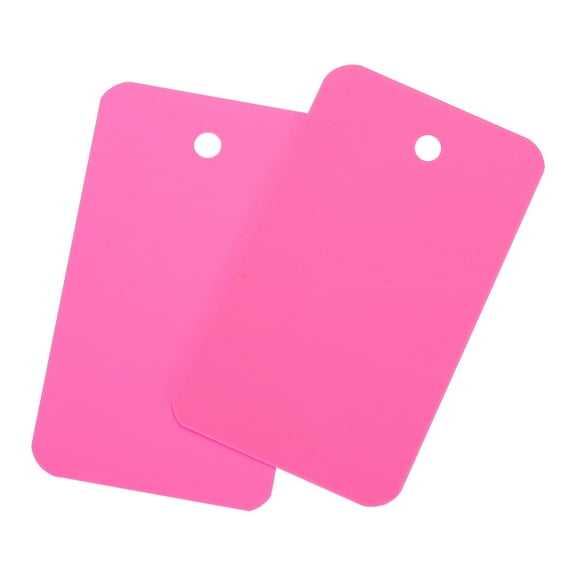 Uxcell Blank Waterproof Eyelet Hole Plastic Tags for Product Identification Tags,3.5x6cm/1.38x2.36" Pack of 100,Pink