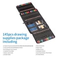thumbnail image 4 of 145-Piece Professional Drawing Pencils and Sketch Art Supplies Includes Oil Base Colored Pencil Charcoal Pencil Eraser Sketchbook Paper Portable Zippered Storage Bag Art Set Gift for Adults, 4 of 7