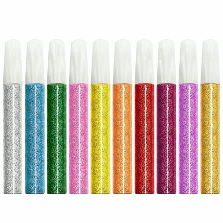 CCOCC 10PCS Glitter Glue Pens Bulk 10 Colors Crafts Glitter Glue Rainbow Glue Stick Glitter Glue For Crafts Supplies For DIY Arts Projects Scrapbooking Cards