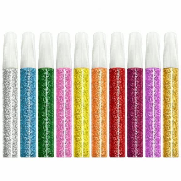 CCOCC 10PCS Glitter Glue Pens Bulk 10 Colors Crafts Glitter Glue Rainbow Glue Stick Glitter Glue For Crafts Supplies For DIY Arts Projects Scrapbooking Cards