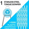 thumbnail image 3 of Tongue Scraper, 3 Pack 100% (Medical Grade) Professional Stainless Steel Tounge Scrappers Great for Banishes Bad Breath and Maintains Oral Care, Tongue Cleaner for Adults and Kids, 3 of 8