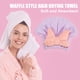 thumbnail image 2 of Gorro seco para toalla de secado de cabello de forro polar coralino para adolescentes, gorro de toalla de secado rápido, liviano para después del baño, secado del cabello, púrpura, 2 of 7