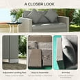 thumbnail image 5 of Outsunny Outdoor Wicker Loveseat, Patio Furniture Couch with Cushions, 2 Seats PE Rattan Sofa, 2 Throw Pillows for Porch, Backyard, Pool, Gray, 5 of 9