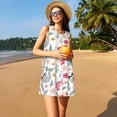 thumbnail image 3 of Defioc Cute Cartoon Sloth Pattern Women's Summer Dresses 2025 Beach Casual Sleeveless Tank Loose Sundress Beach Vacation Clothes with Pocket -X-Large, 3 of 7