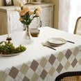 thumbnail image 5 of Rosa Chessboard Fabric Waterproof Tablecloth,Rectangle Watercolor Wrinkle Oil-Proof Resistant Table Cover for Dining Table, Buffet Parties and Campin,(60" x 84" inch), 5 of 6