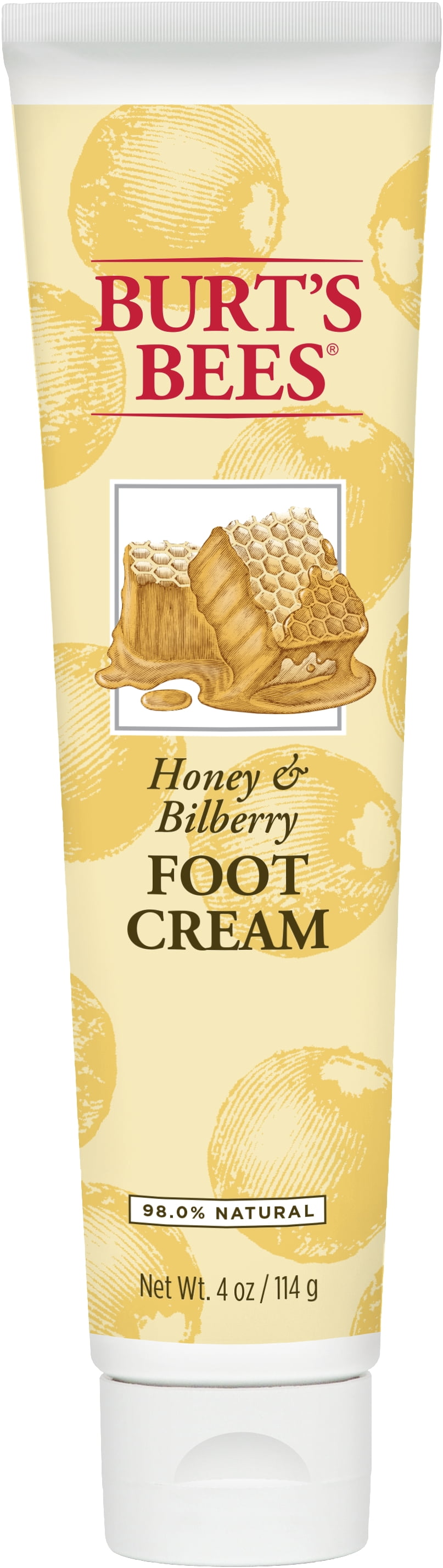 Burt's Bees Honey & Bilberry Foot Cream 4 Ounce Tube