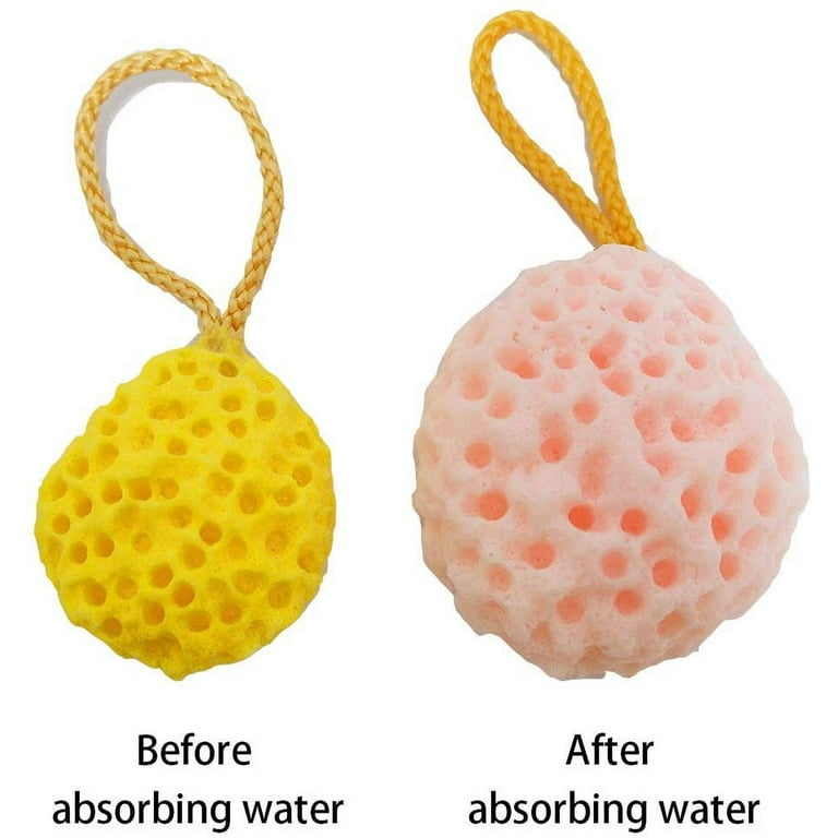 NOGIS 3 Pack Natural Bath Sponges, Loofah Shower Sponge Body