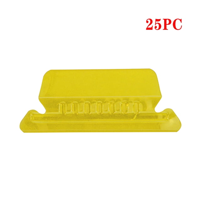 Yuehao Hanging File Folder Tabs 25-Set, Plastic index Tabs with White inserts for Office and Home Organization, Easy Labeling for Hanging Files, Yellow