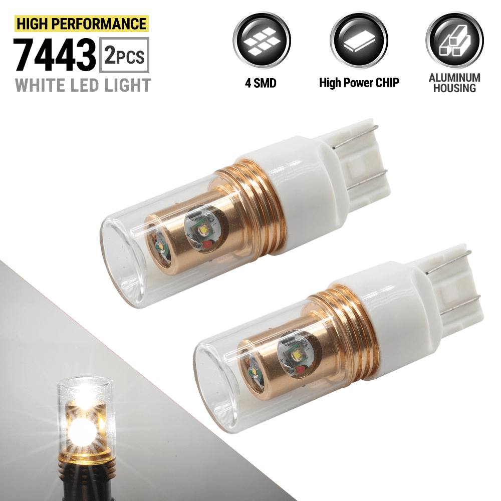 2x 7443 7440 High Power 20W CREE 6000K White Reverse Backup LED Light