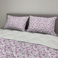 thumbnail image 2 of Floral Comforter & Sham Bedding Set, Bloomed Pink Magnolia Flowers with Buds on Interconnected Twigs, 3 pcs Duvet Set Microfiber Filling Quilt, 5 Sizes, Almond Green Fuchsia, by Ambesonne, 2 of 4