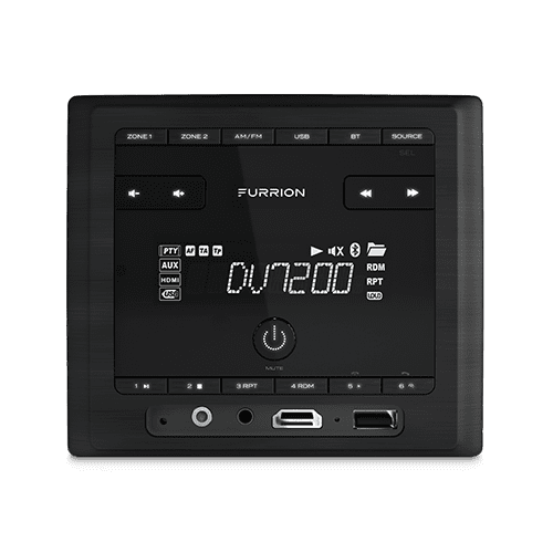 Furrion LLC Radio DV7200S RV/Automobile/Marine/maison; Tuner AM/FM; Bluetooth avec Fonction NFC Quick Touch; avec Média MP3/WMA; Sortie Audio 4 x 10 Watts; Sans GPS; avec Écran LCD 2,7 Pouces