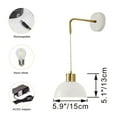 thumbnail image 3 of Kiven Battery Operated Wall Lamp,Modern Rechargeable Wall Sconces with Iron Lampshade, E26 Socket Warm White Bulb Included(Set of 2), 3 of 7