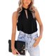 thumbnail image 2 of VISgogo Mujeres Halter Tops, Adultos Summer Loose Tie-up Color sólido Tank Tops (Blanco, Negro, Azul, Albaricoque Claro, Rosa Roja) VISgogo moda, 2 of 5
