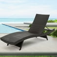thumbnail image 2 of Wicker Chaise Lounge Set of 1, Outdoor PE Rattan Pool Lounge Chair with Adjustable Backrest for Poolside Deck Balcony Lawn, Grey, 2 of 5