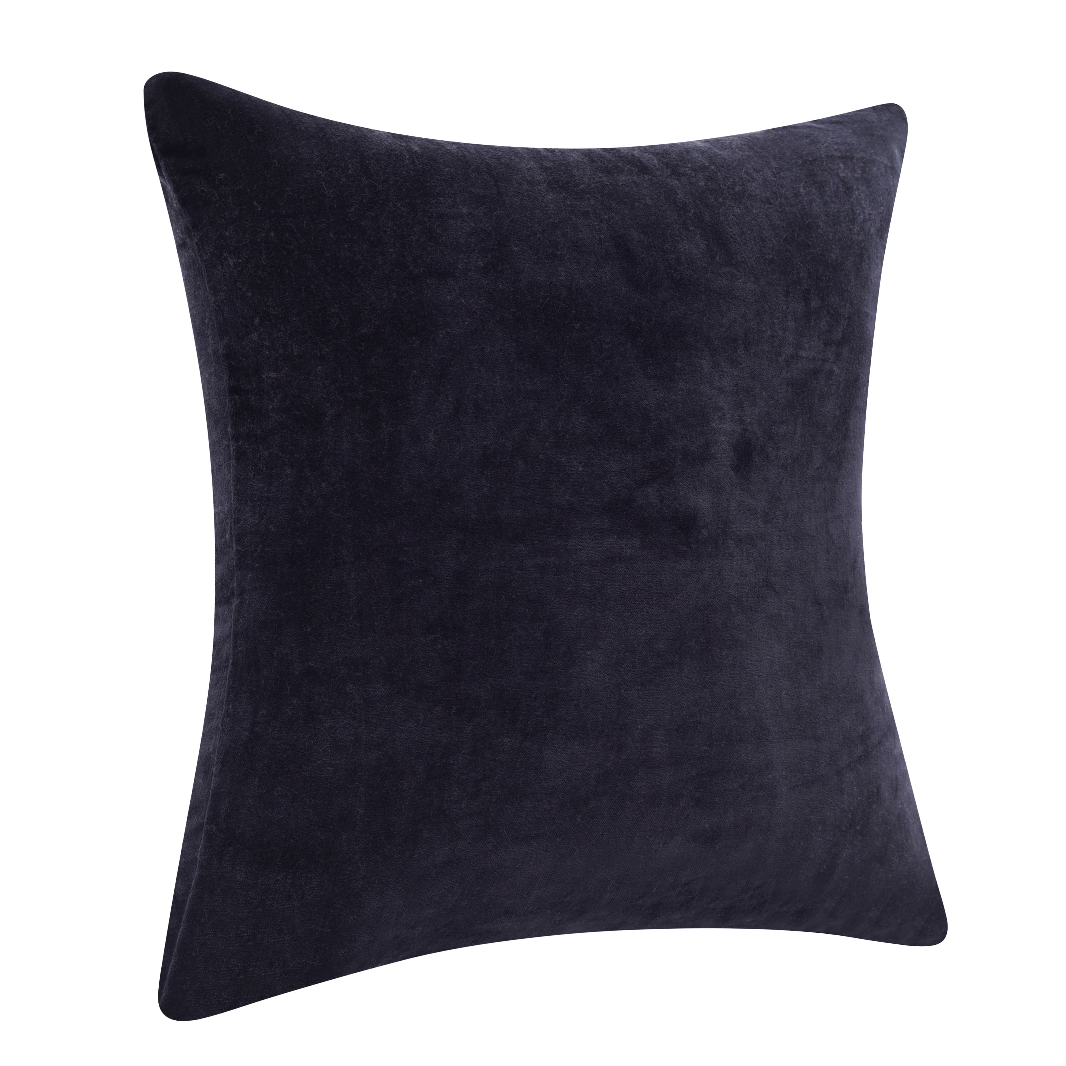 Harlow Hill Stacy Garcia Onyx Solid 20" x 20" Cotton Adult Decorative Feather Filled Pillow