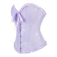 thumbnail image 2 of LEKDFST Purple Overbust Lace Corset Tops for Women Bodyshaper Sexy Corset Top Push Up Bustier Waist Trainer Bustier Top L, 2 of 6