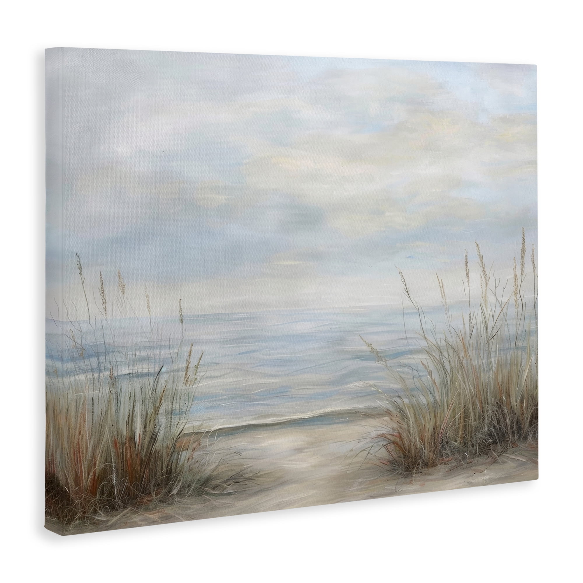 Stupell Industries Silent Beach with Seaside Dunes Canvas Wall Art, design by Petal Prints Design