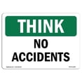 thumbnail image 1 of SignMission OS-TS-A-1218-L-11850 12 x 18 Po Signe de Réflexion - Pas d'Accidents, 1 of 1
