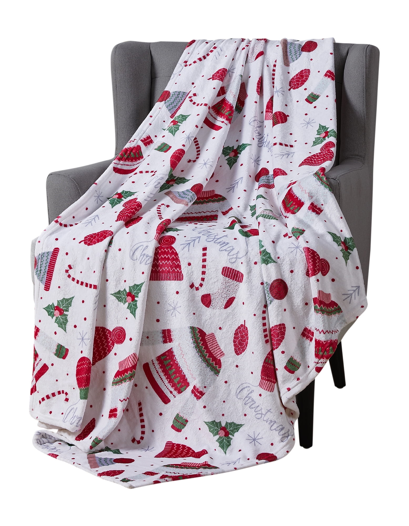 Christmas Plush Throw Blanket With Warm And Cozy Design