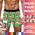 thumbnail image 2 of KHONTS Customized Men's Boxers - Personalized Gifts for Boyfriend - Custom Underwear Green XXL, 2 of 8