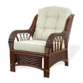 thumbnail image 6 of SK New Interiors Alexa Rattan Wicker Living Room Set 4 Pieces: 2 Lounge Chair ThreeSeater and Coffee Table, Dark Walnut Color, 6 of 6