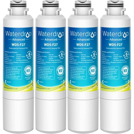 Waterdrop DA29-00020B Refrigerator Water Filter, NSF 53&42 Certified , Replacement for Samsung DA29-00020B, HAF-CIN/EXP, 4 Filters