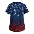 thumbnail image 4 of Garbnen Christmas Womens Scrub Tops V Neck Short Sleeve Womens Tops Trendy Holiday Print Nurse Uniform with Pockets S-5XL, 4 of 4