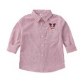 thumbnail image 2 of Atogsazn Kids Boys Cotton Shirt Children Button Striped Long Sleeve Shirts Fashion Casual Lightweight Clothes 03-Pink 4-5 Years on Clearance, 2 of 9